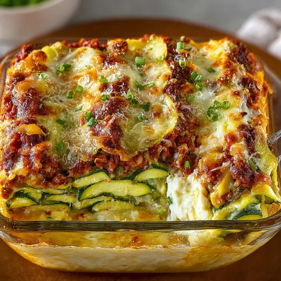 Zucchini Lasagna Layered Cheese recipe