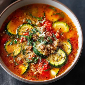 Healthy Zucchini Tomato Italian Sausage recipe